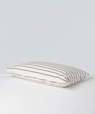 Cacao Stripe Tencel Baumwoll-Perkal Kissenbezug