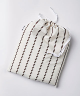 Cacao Stripe Tencel Baumwoll-Perkal Bettbezug