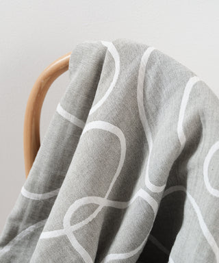 Couverture en coton lignes olive
