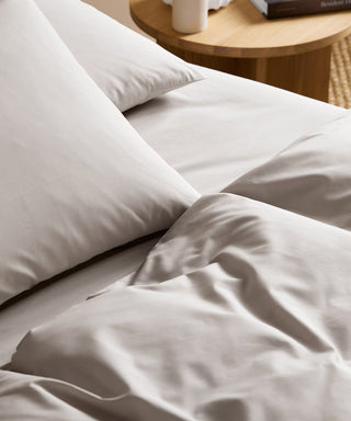 Sand Tencel Cotton Percale Duvet Cover